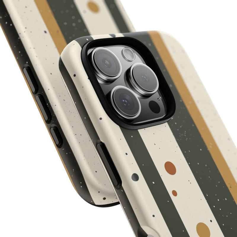 Retro Verticale Strepen en Stippenpatroon