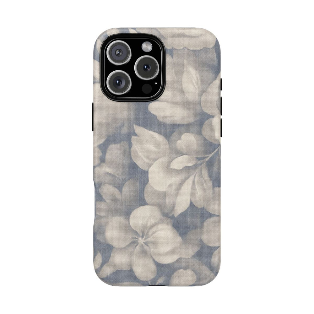 Vintage Bloemenpatroon in Blauw en Beige