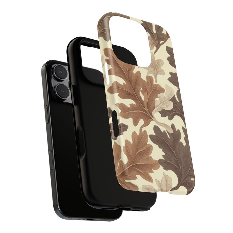 Eikenbladerenpatroon in Neutrale Kleuren