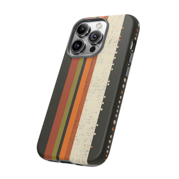 Retro Verticale Strepen en Stippenpatroon