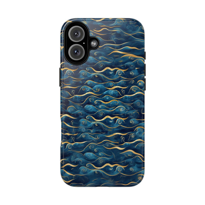 Blauw-Gouden Golfpatroon