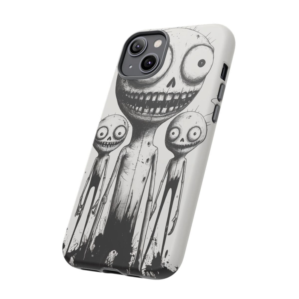 Monochroom Slijmerig Monstertrio Lijntekening