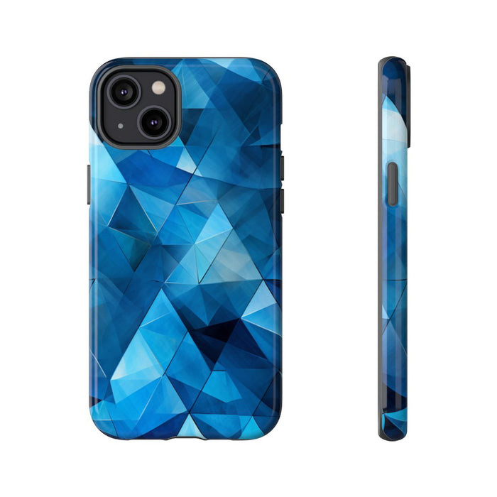Blauw Geometrisch Driehoekenpatroon