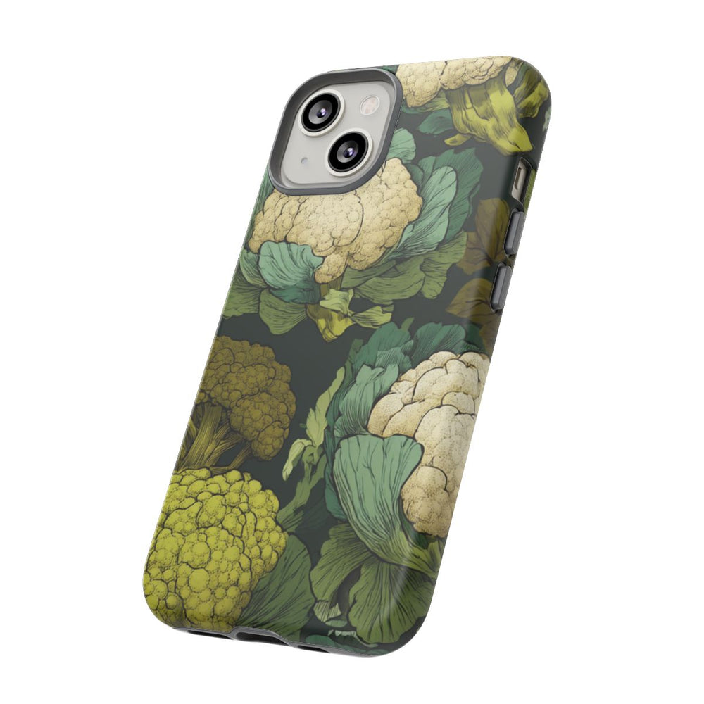 Handgetekend Broccoli- en Bloemkoolpatroon