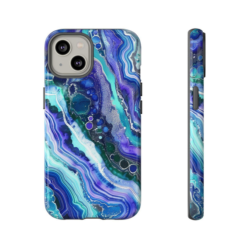 Blauw en Paars Geode-Wervelpatroon