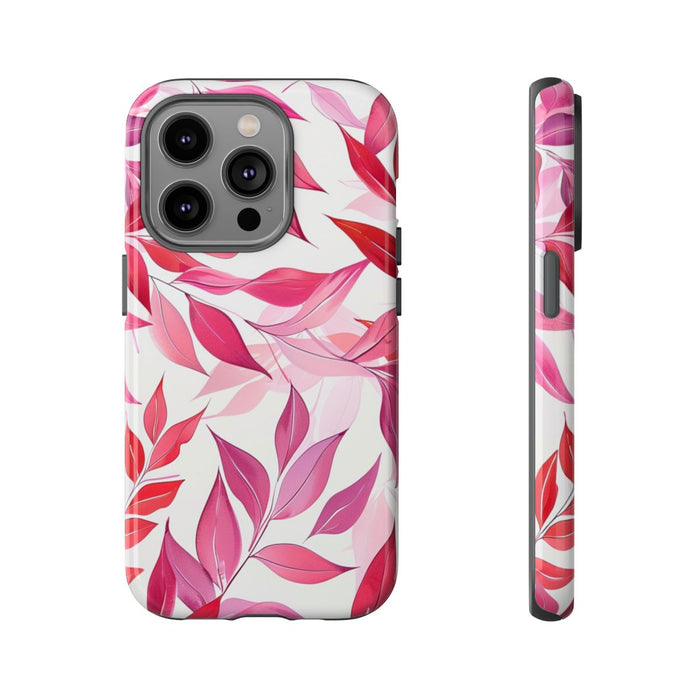Roze en Rode Bladerenpatroon