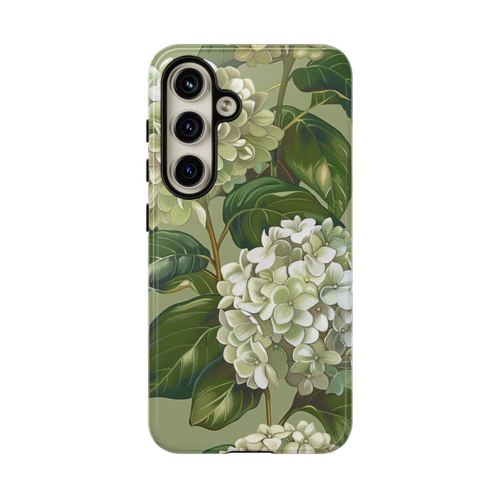Realistisch Witte Hortensia Bloemenpatroon