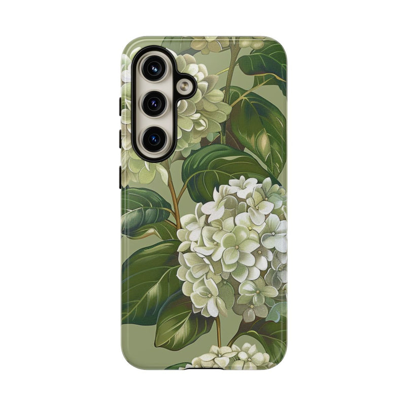 Realistisch Witte Hortensia Bloemenpatroon