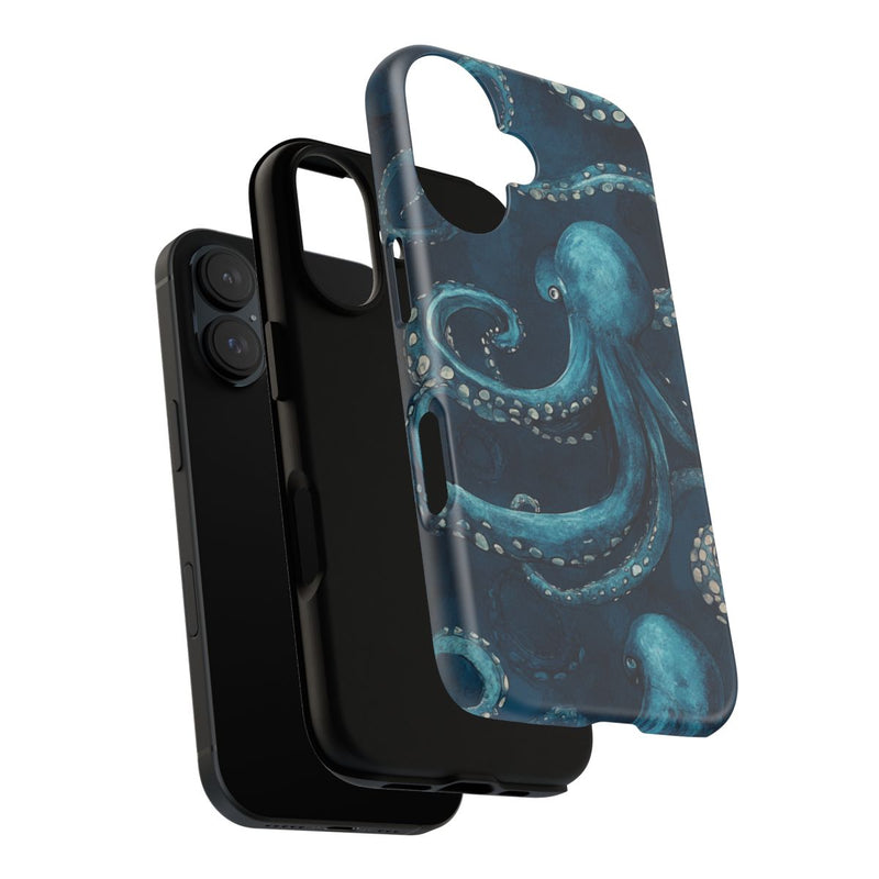 Blauw Octopus Tentakelpatroon