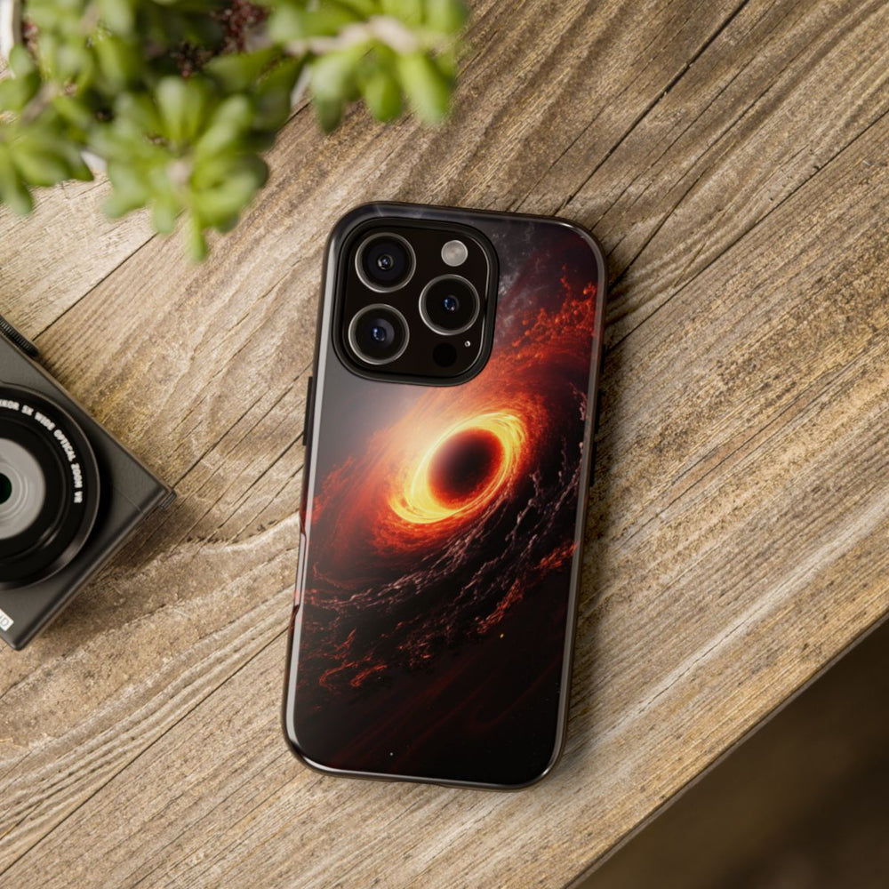 Vurige Zwarte Gat in de Ruimte