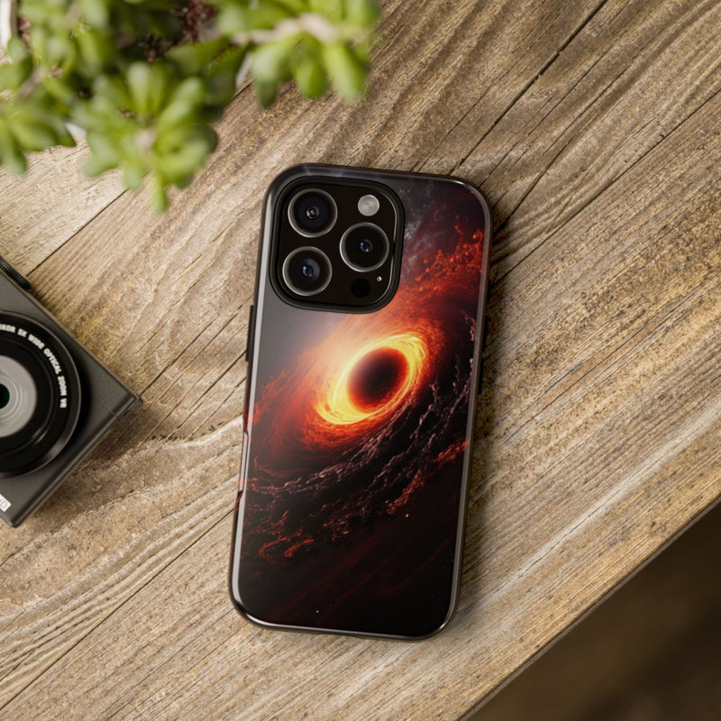 Vurige Zwarte Gat in de Ruimte