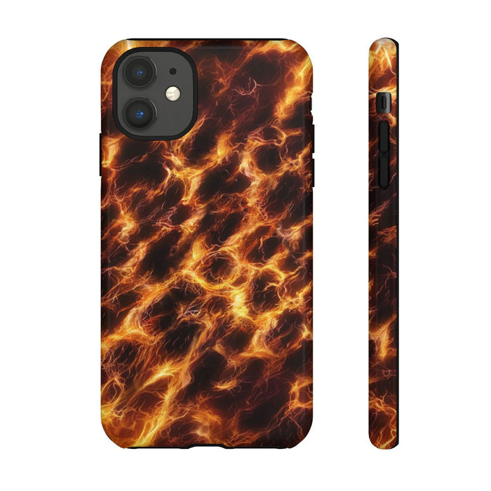 Gloeiende Vezelstructuur met Vurige Lijnen