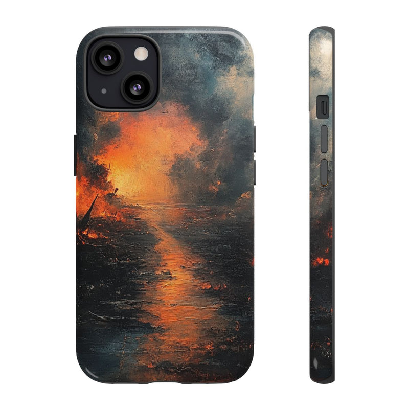 Vurige Oorlogslandschap met Rook