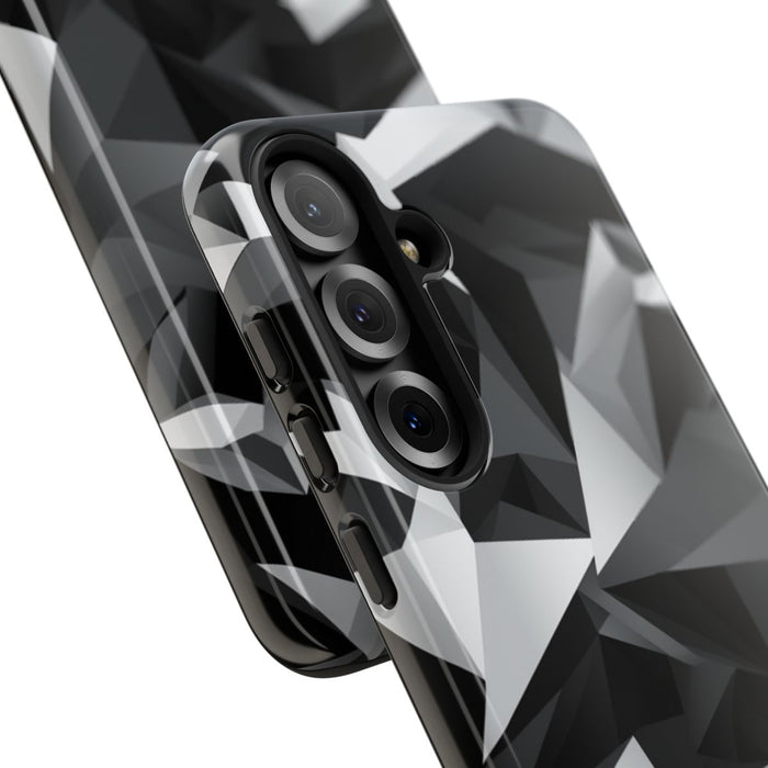 Zwart-Grijs Geometrisch Abstract Patroon