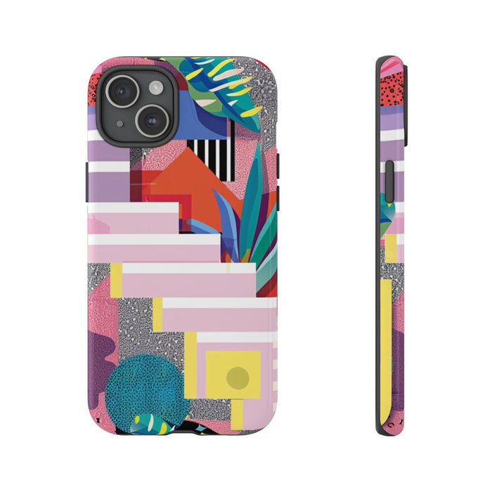 Kleurrijk Abstract Geometrisch en Botanisch Ontwerp