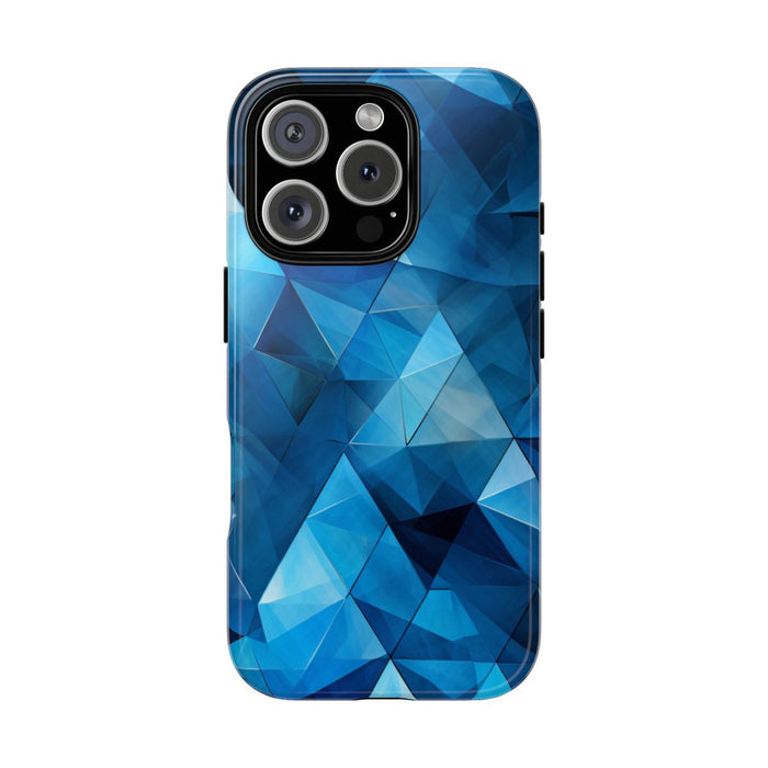 Blauw Geometrisch Driehoekenpatroon