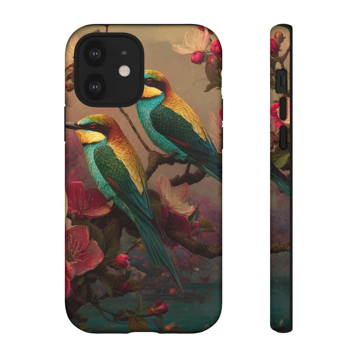 Kleurrijke Vogels op Bloesemtak