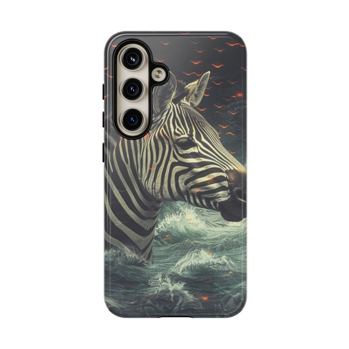 Zebra in Water met Gloeiende Vonken