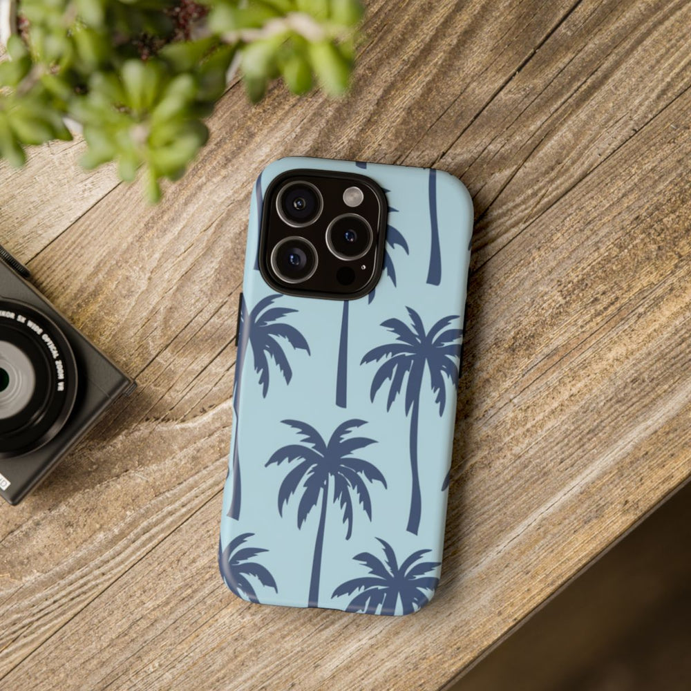 Blauw Palmbomenpatroon