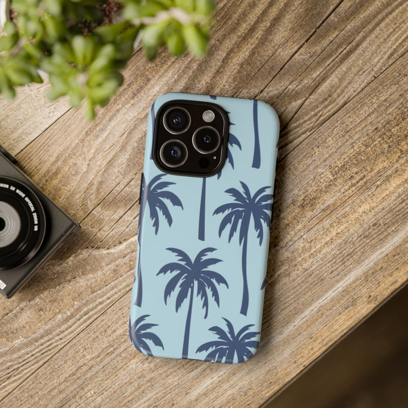 Blauw Palmbomenpatroon