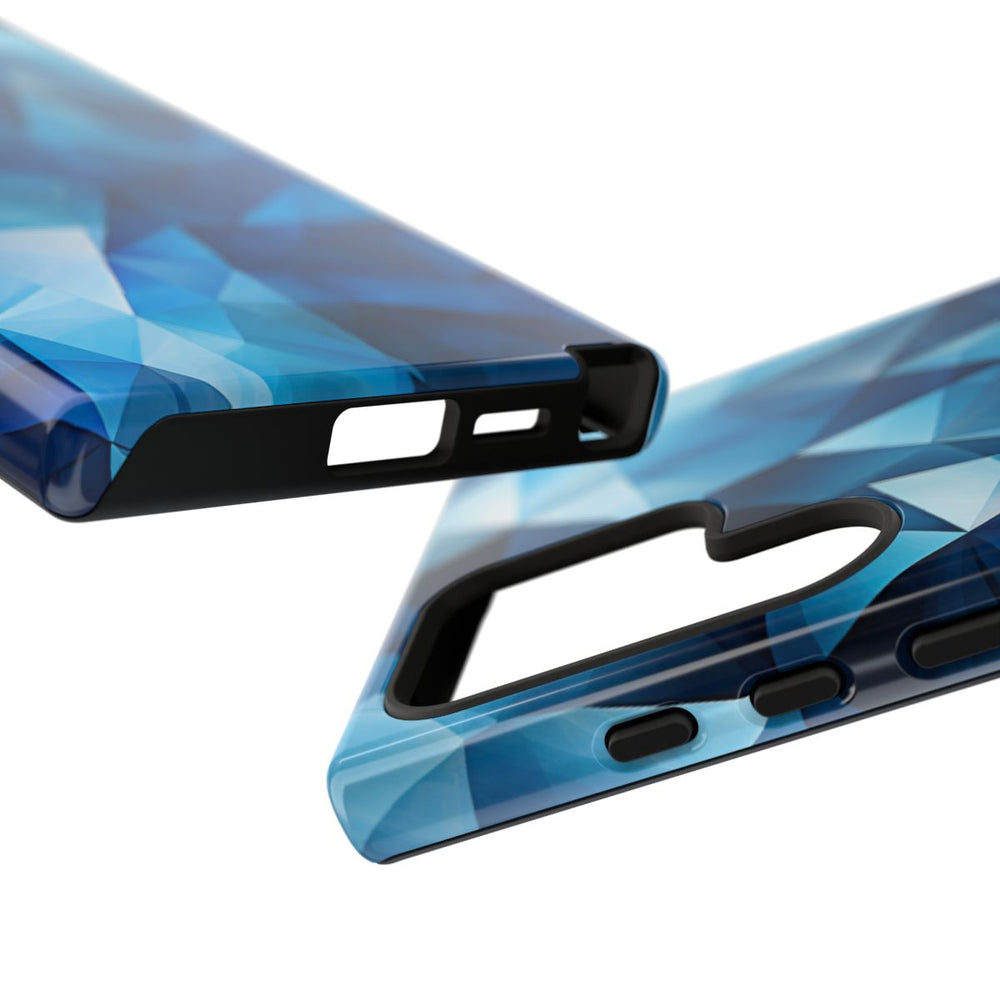 Blauw Geometrisch Driehoekenpatroon