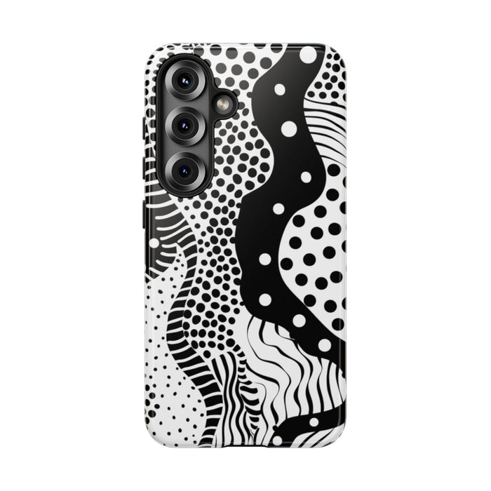 Zwart-Wit Abstract Stippenpatroon