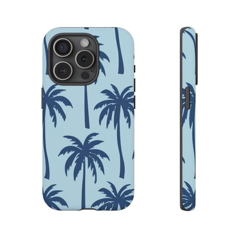 Blauw Palmbomenpatroon