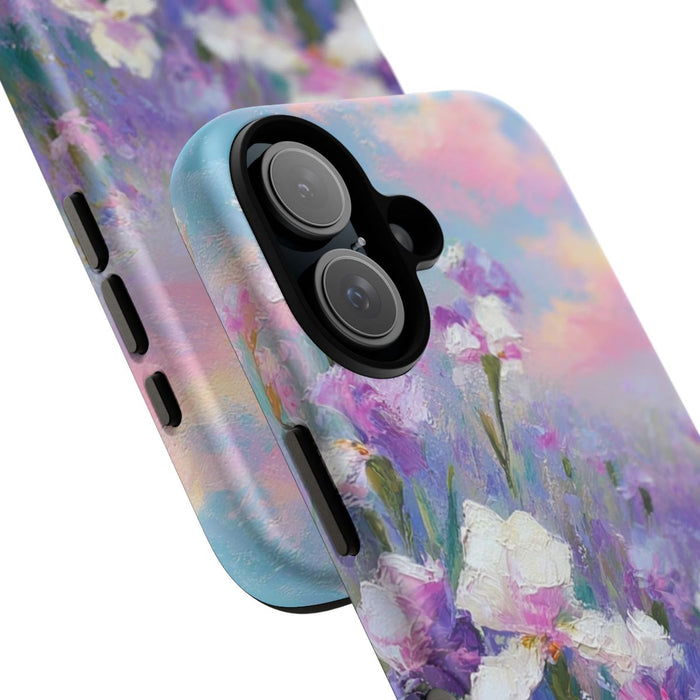 Pastelkleurige Irisbloemen Schildering