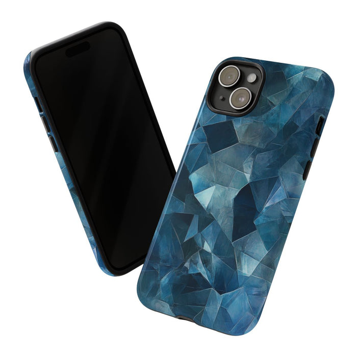 Blauw Gekristalliseerd Abstract Patroon