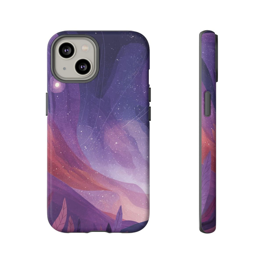 Silhouet van Sterrenkijker op Buitenaards Landschap