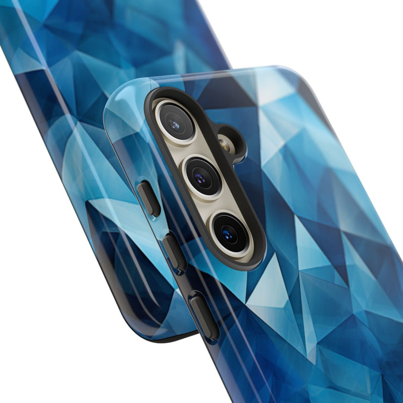 Blauw Geometrisch Driehoekenpatroon