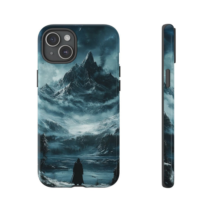 Mysterieus Berglandschap met Eenzaam Silhouet