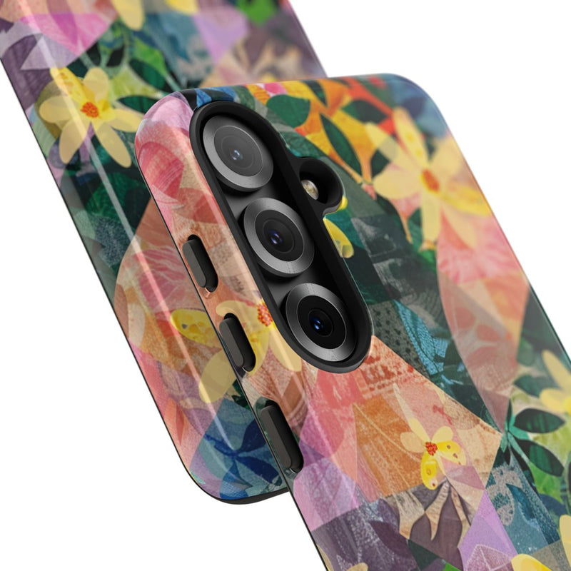 Abstract Bloemmotief met Geometrisch Patroon