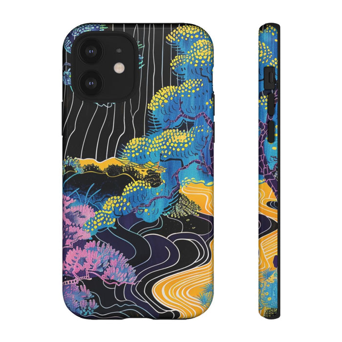 Kleurrijke Abstracte Bomen en Rivier