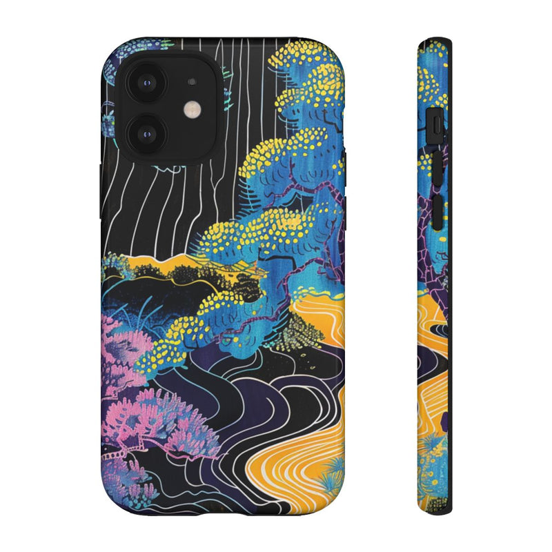 Kleurrijke Abstracte Bomen en Rivier