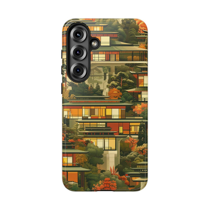 Herfstlandschap met Moderne Architectuur