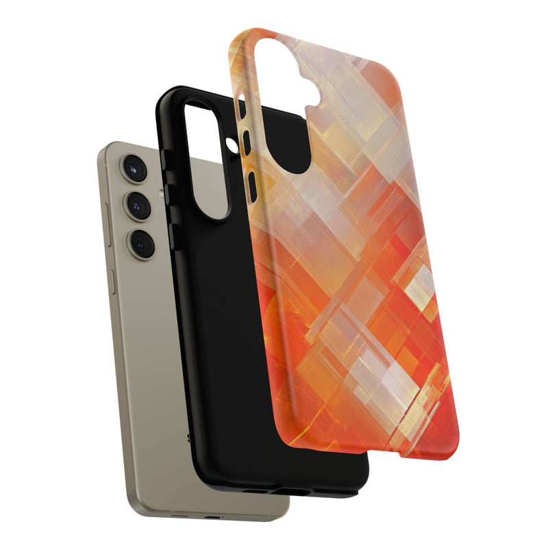 Abstract Oranje Geometrisch Patroon