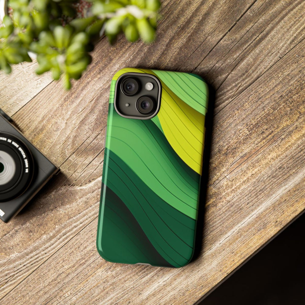 Groen-Geel Golvenpatroon