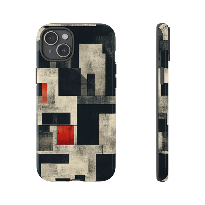 Abstract Geometrisch Patroon met Rode Accenten