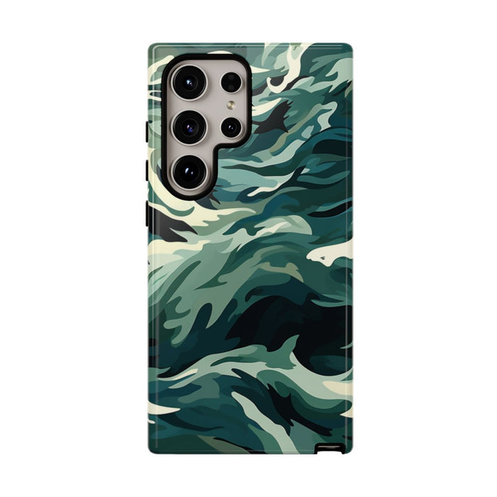 Abstracte Oceaangolven met Haaienpatroon