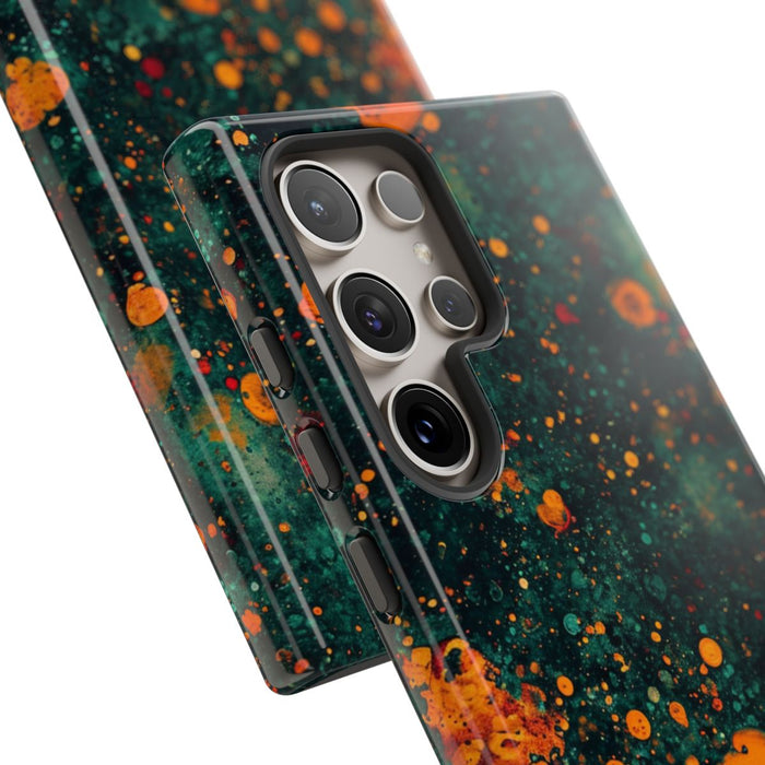 Abstracte Oranje en Teal Bellenpatroon