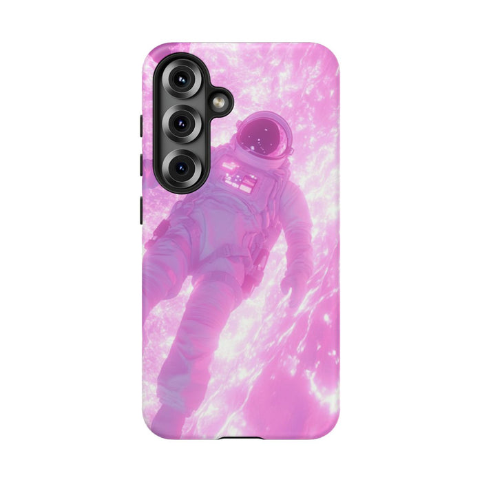 Astronaut Zwevend bij Roze Gloeiend Plasma