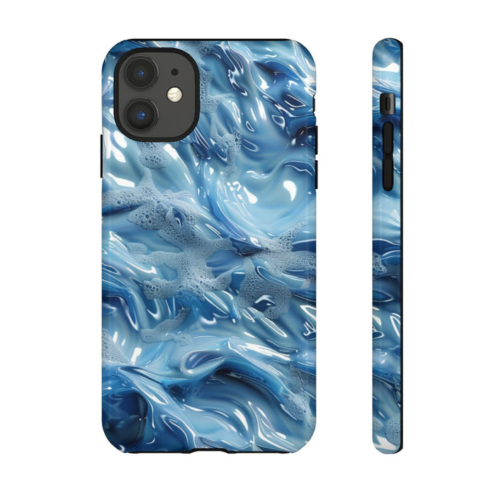Blauw Abstract Golvend Patroon