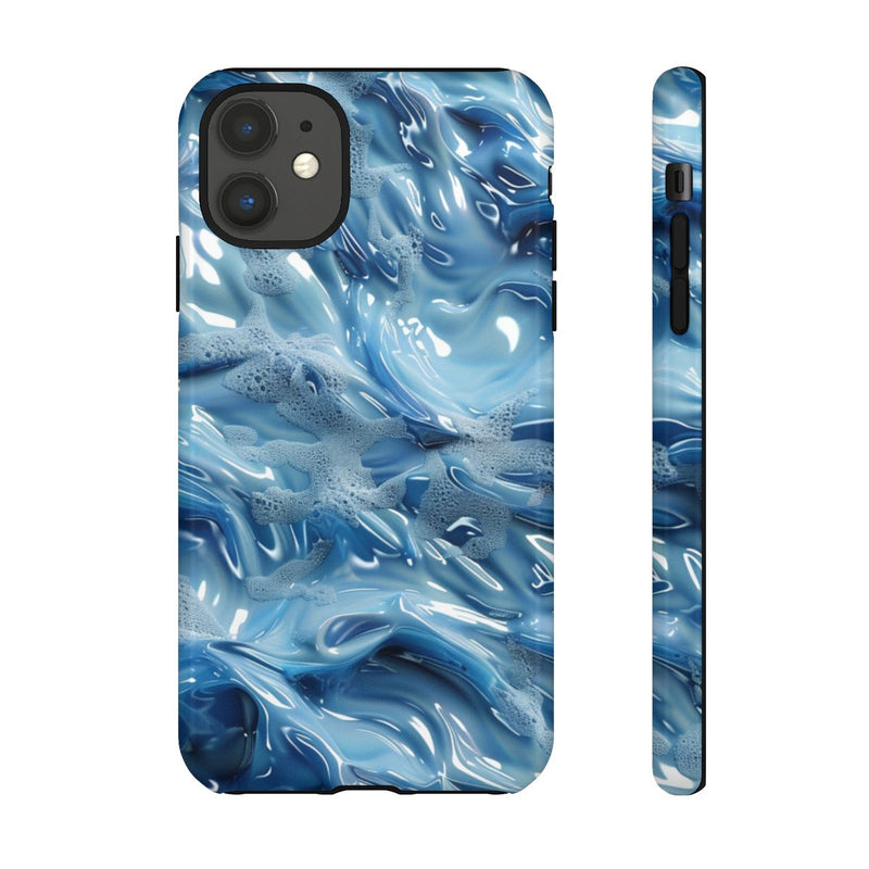Blauw Abstract Golvend Patroon
