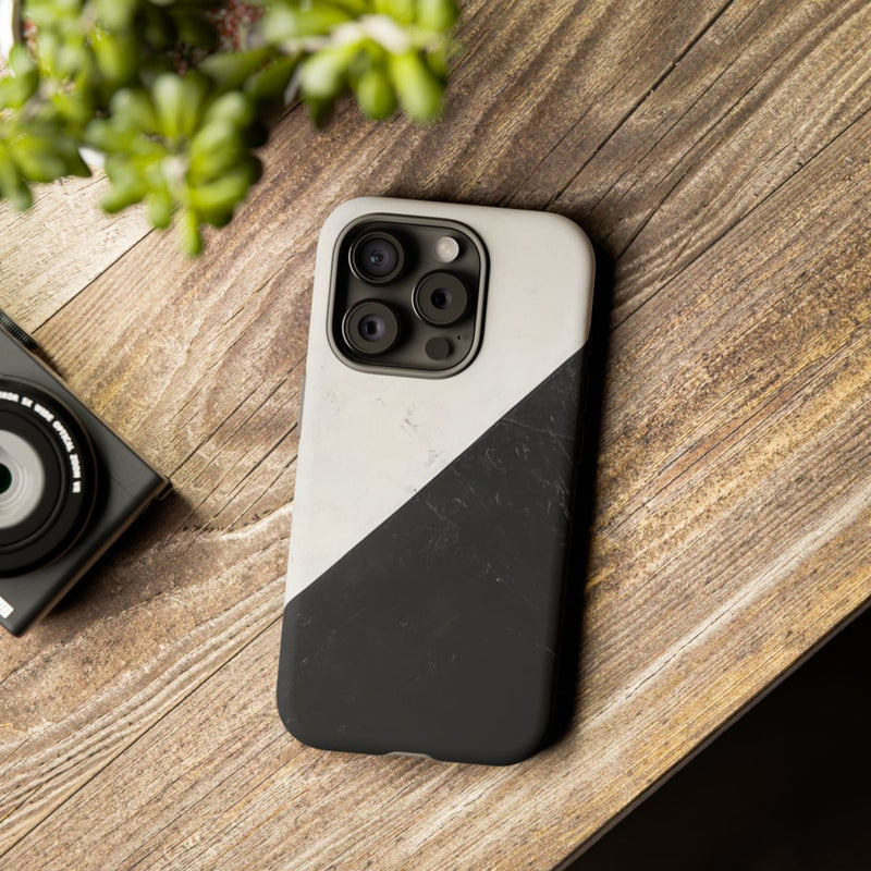 Zwart-Wit Driehoek Vlag Design