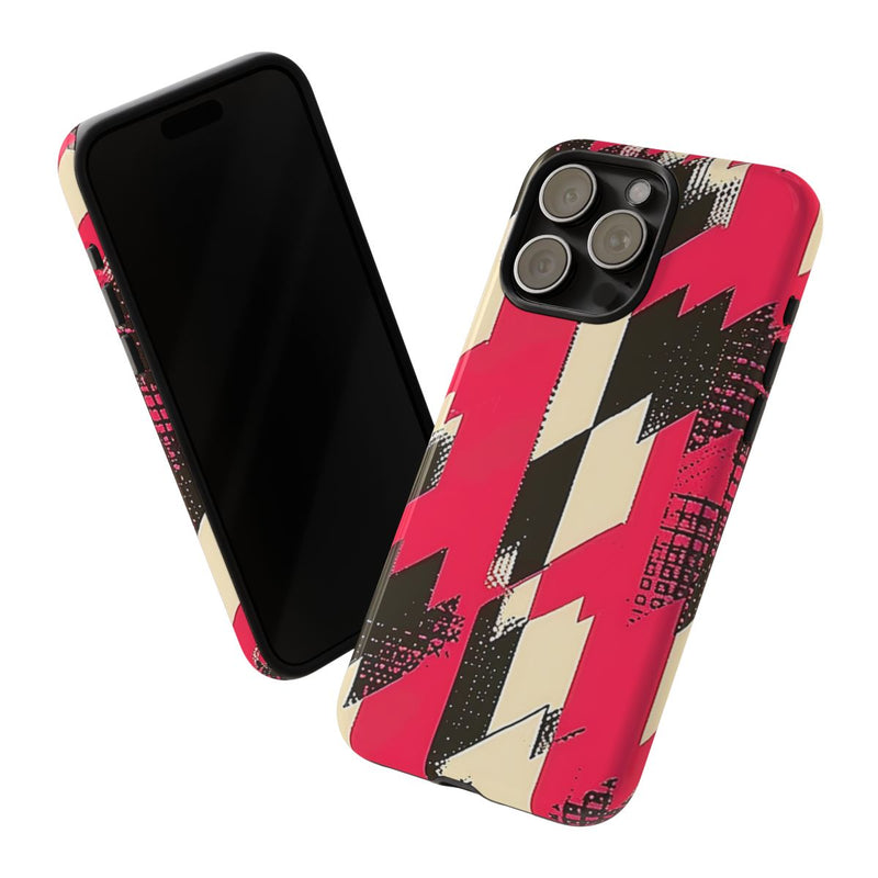 Roze en Zwart Pied-de-Poule Patroon