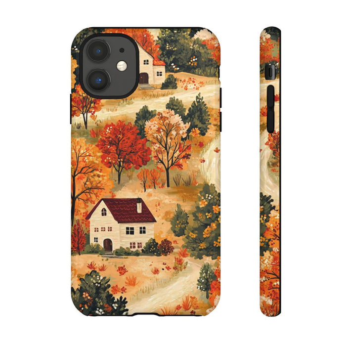 Herfstlandschap met Huizen