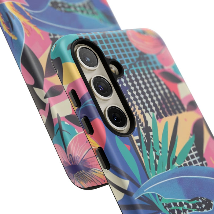 Kleurrijk Bloemenpatroon met Abstracte Accenten