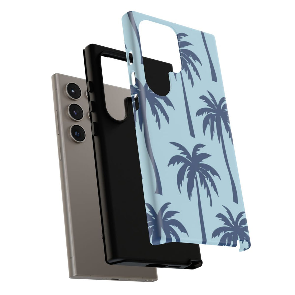 Blauw Palmbomenpatroon