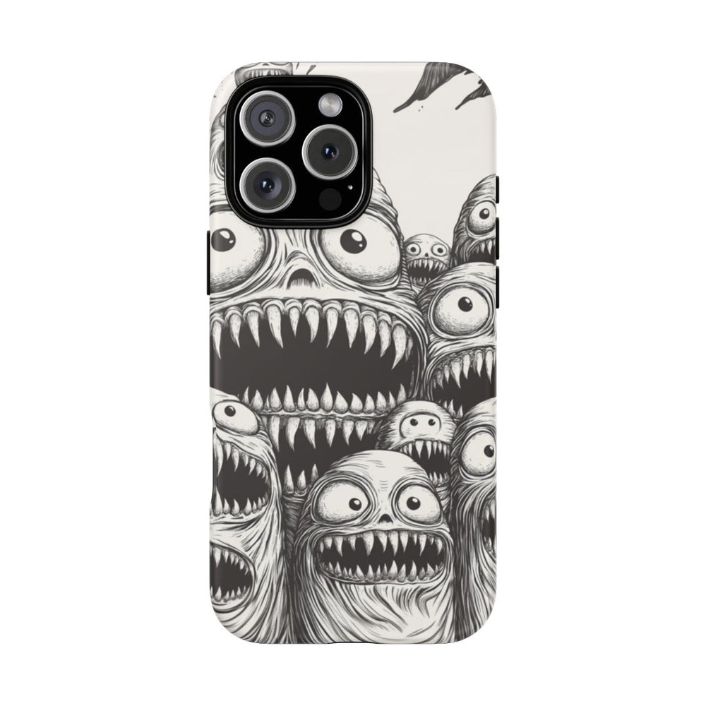 Slijmerige Monsterkoppen in Lijntekening